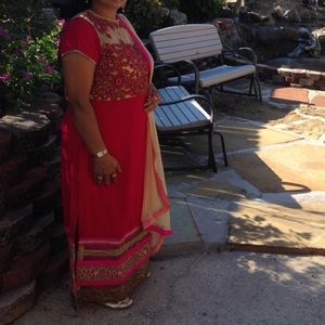 Indian outfit with pants and duputta